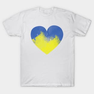 Ukrainian heart, digital watercolor. Ukrainian illustration. T-Shirt